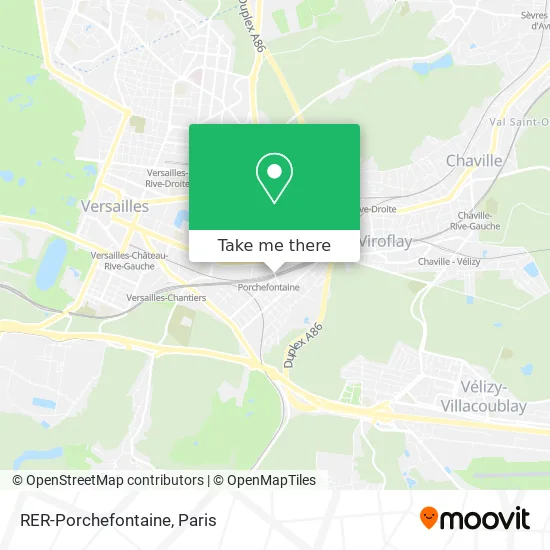 RER-Porchefontaine map