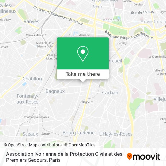 Association Ivoirienne de la Protection Civile et des Premiers Secours map