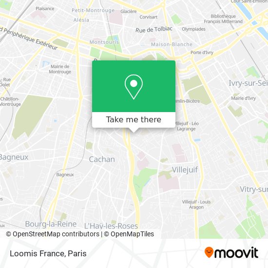 Mapa Loomis France