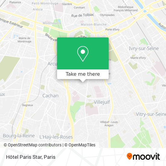 Hôtel Paris Star map