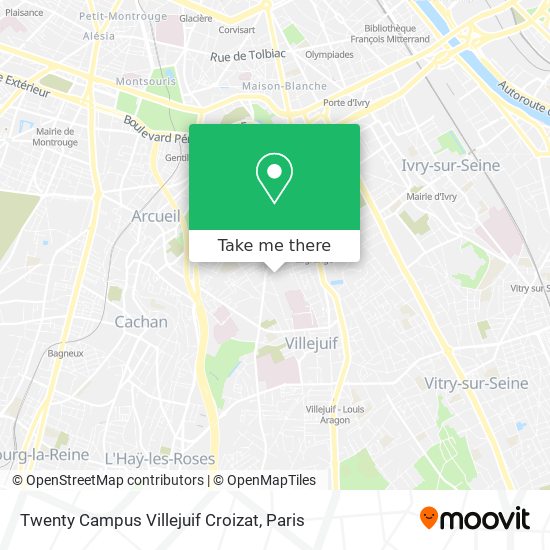 Twenty Campus Villejuif Croizat map