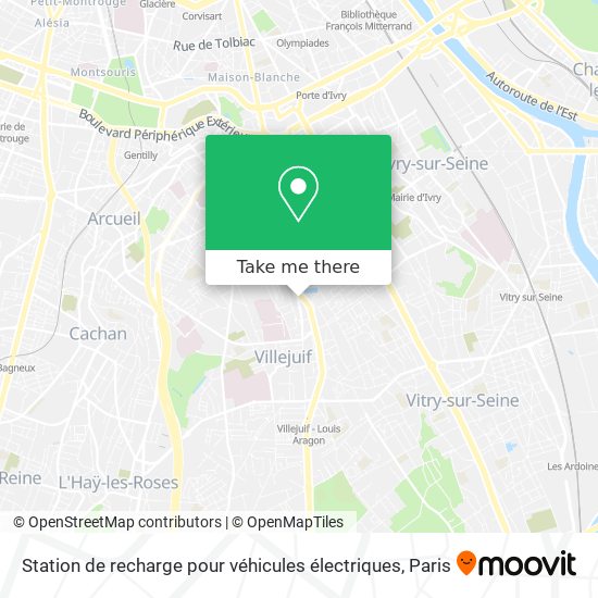 Mapa Station de recharge pour véhicules électriques