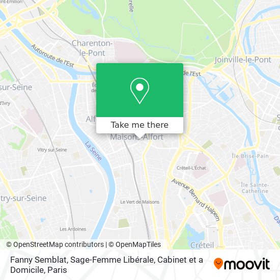 Fanny Semblat, Sage-Femme Libérale, Cabinet et a Domicile map