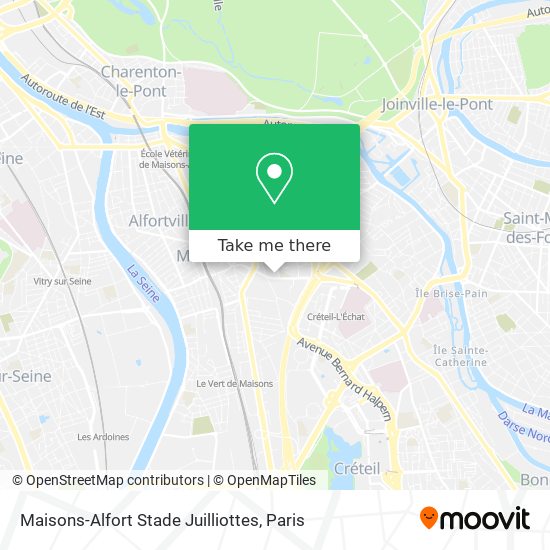 Mapa Maisons-Alfort Stade Juilliottes