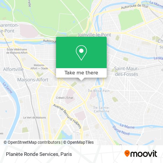 Planète Ronde Services map