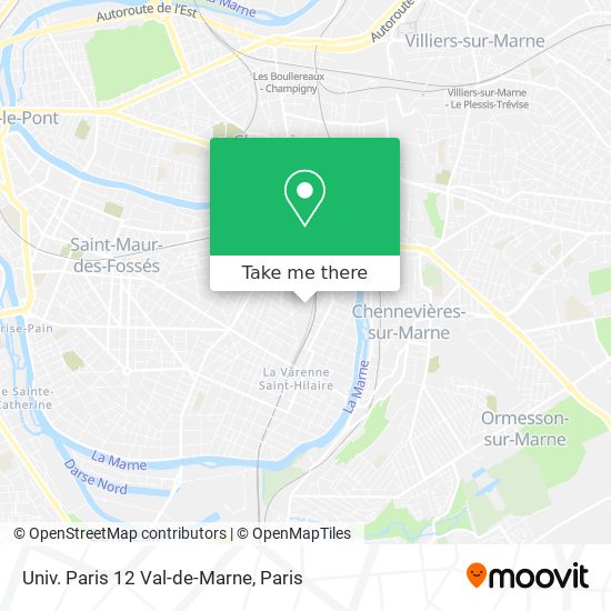 Mapa Univ. Paris 12 Val-de-Marne