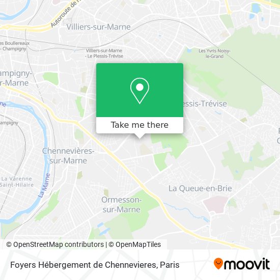 Foyers Hébergement de Chennevieres map