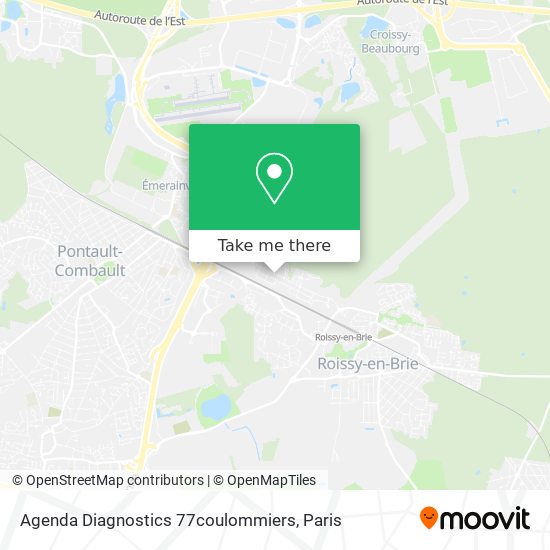 Agenda Diagnostics 77coulommiers map