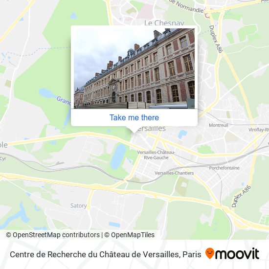 Mapa Centre de Recherche du Château de Versailles