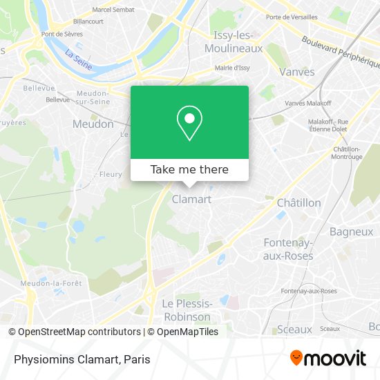 Physiomins Clamart map