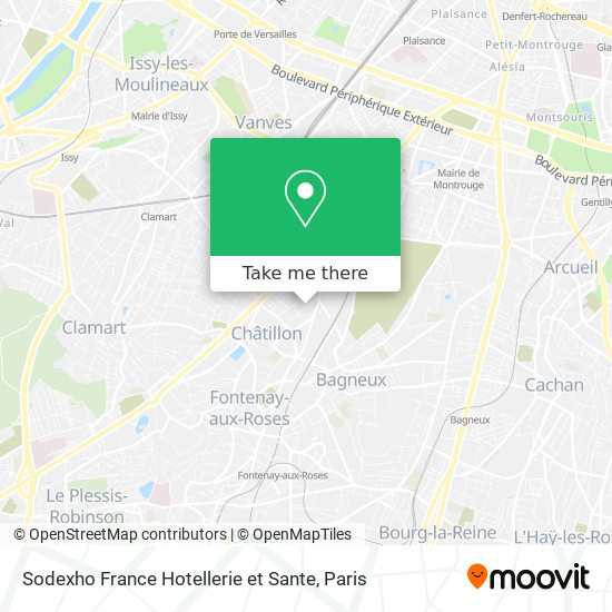 Sodexho France Hotellerie et Sante map