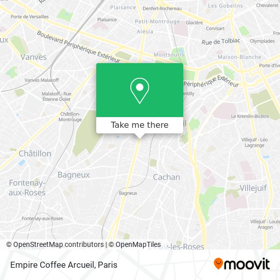 Mapa Empire Coffee Arcueil