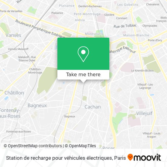 Mapa Station de recharge pour véhicules électriques