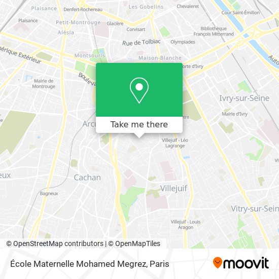 Mapa École Maternelle Mohamed Megrez