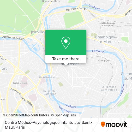 Mapa Centre Médico-Psychologique Infanto Juv Saint-Maur
