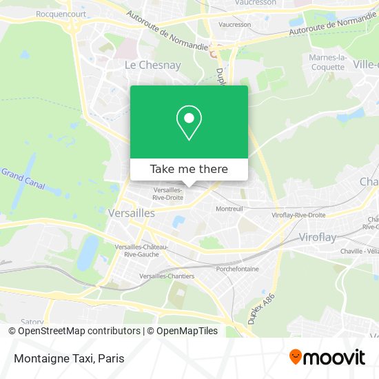 Montaigne Taxi map