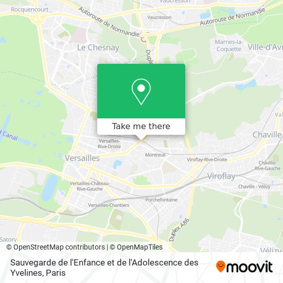 Sauvegarde de l'Enfance et de l'Adolescence des Yvelines map