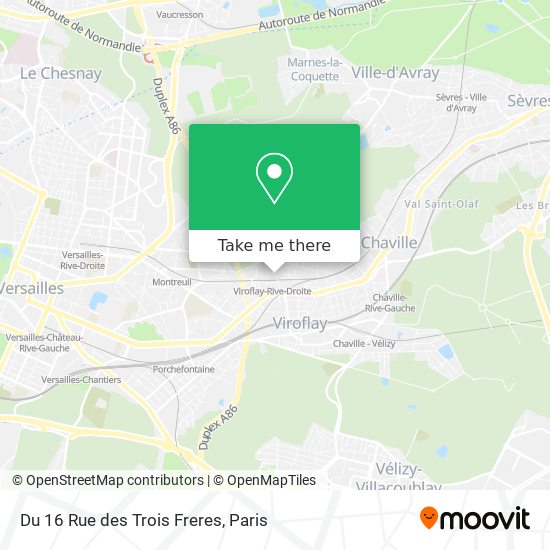 Du 16 Rue des Trois Freres map