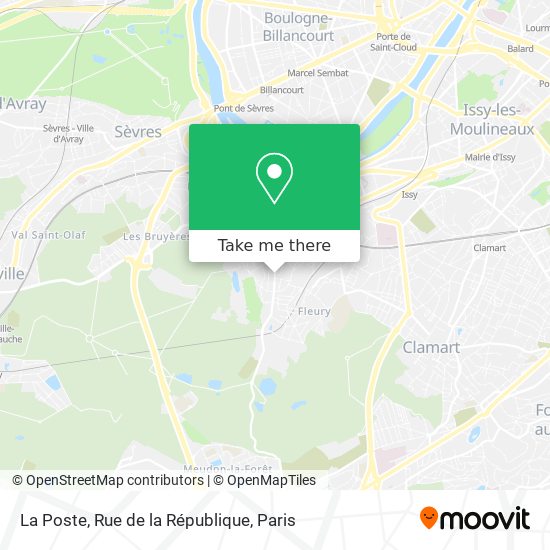 La Poste, Rue de la République map