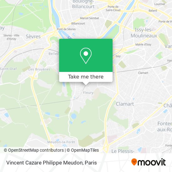 Vincent Cazare Philippe Meudon map