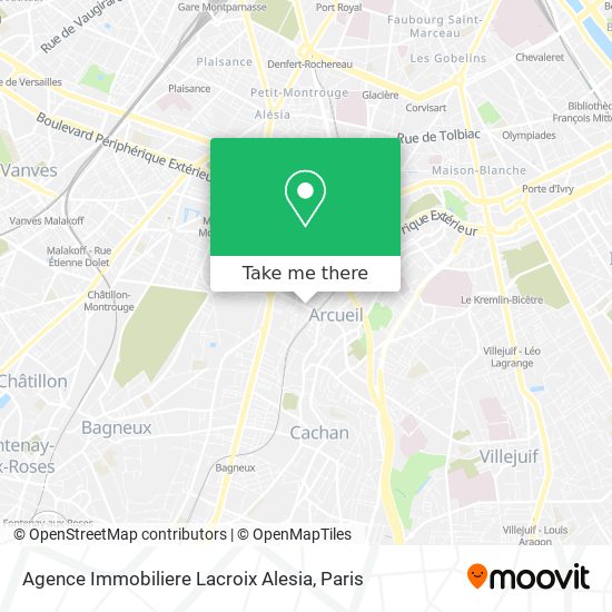 Mapa Agence Immobiliere Lacroix Alesia