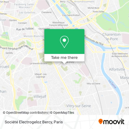 Mapa Société Electrogeloz Bercy