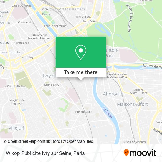 Mapa Wikop Publicite Ivry sur Seine