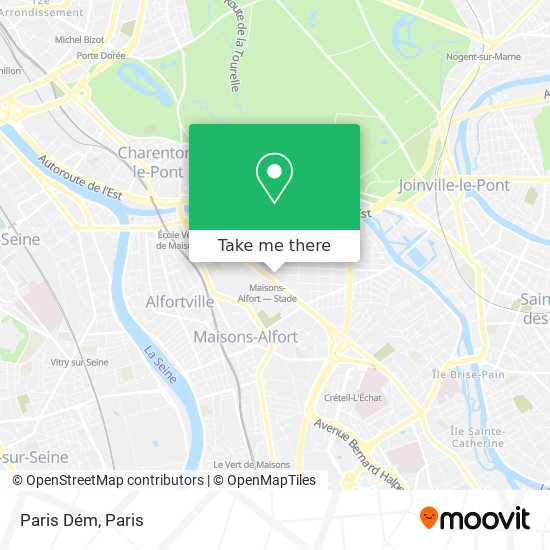 Mapa Paris Dém