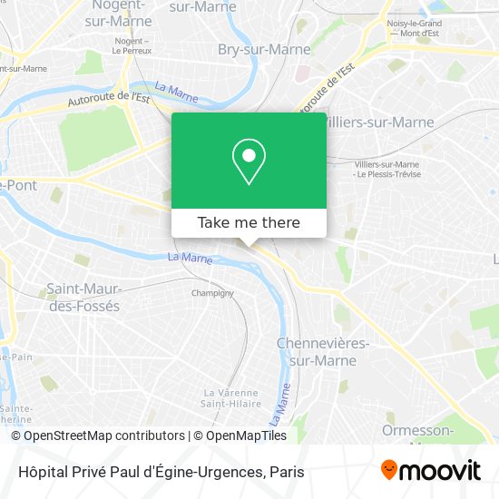 Hôpital Privé Paul d'Égine-Urgences map