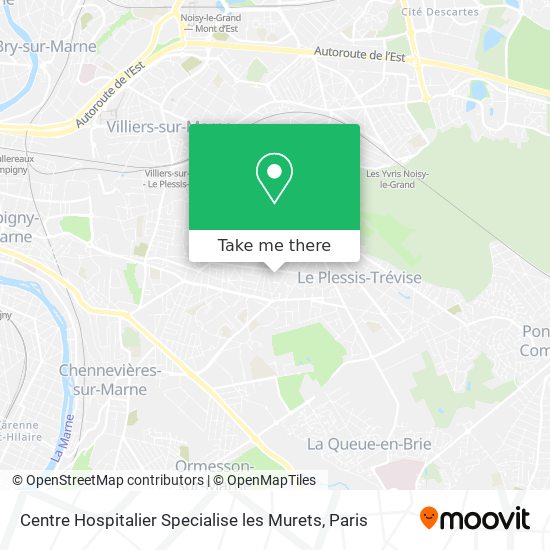 Mapa Centre Hospitalier Specialise les Murets