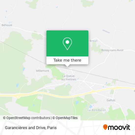 Garancières and Drive map