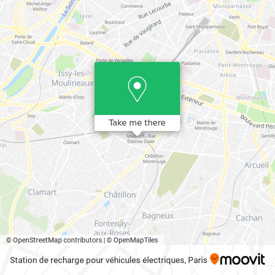 Mapa Station de recharge pour véhicules électriques