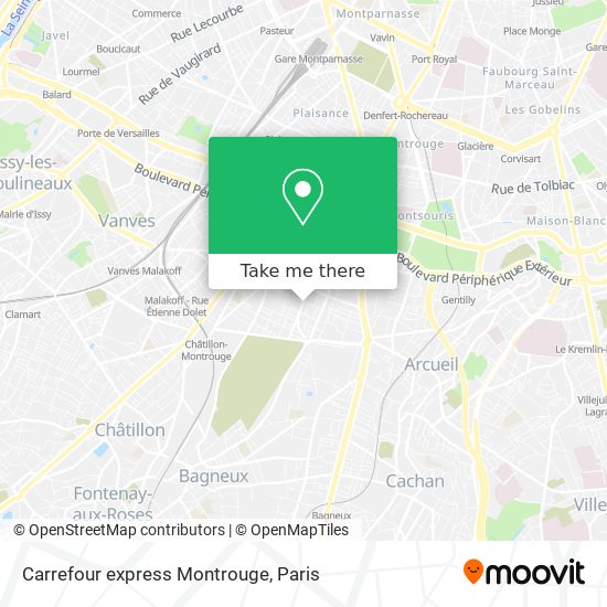 Carrefour express Montrouge map