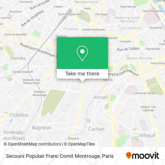 Mapa Secours Populair Franc Comit Montrouge