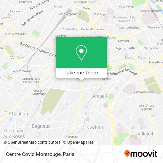 Centre Covid Montrouge map