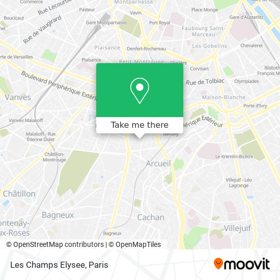 Les Champs Elysee map
