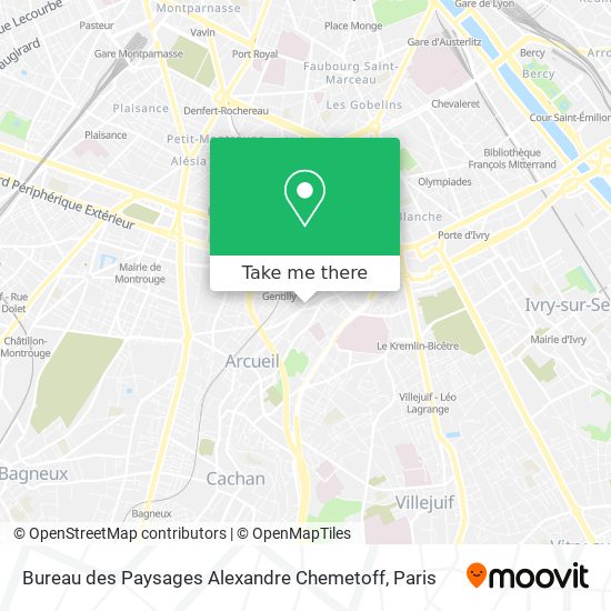 Mapa Bureau des Paysages Alexandre Chemetoff