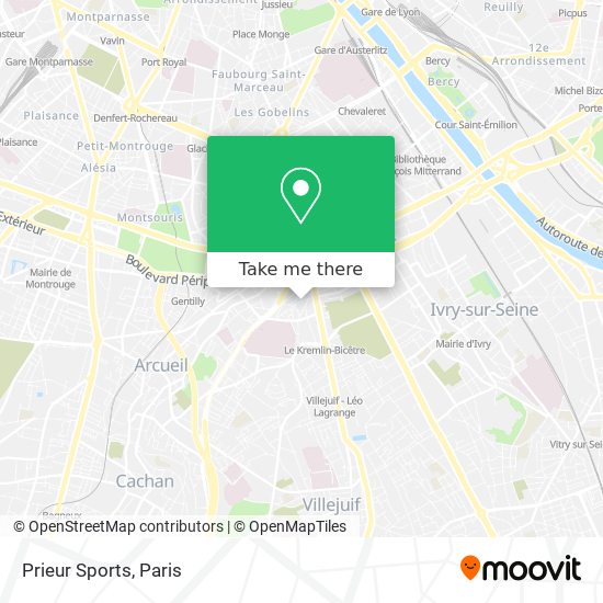 Prieur Sports map