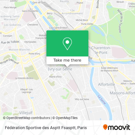 Mapa Fédération Sportive des Asptt Fsasptt