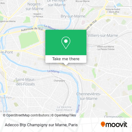 Adecco Btp Champigny sur Marne map