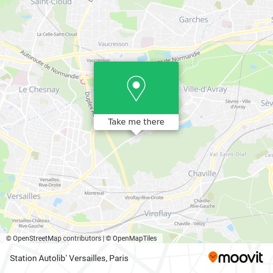 Station Autolib' Versailles map