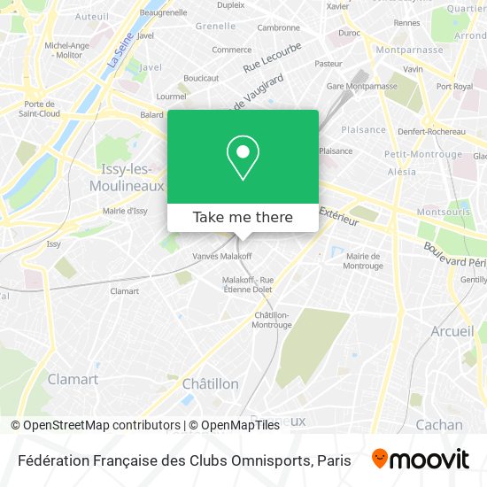 Fédération Française des Clubs Omnisports map