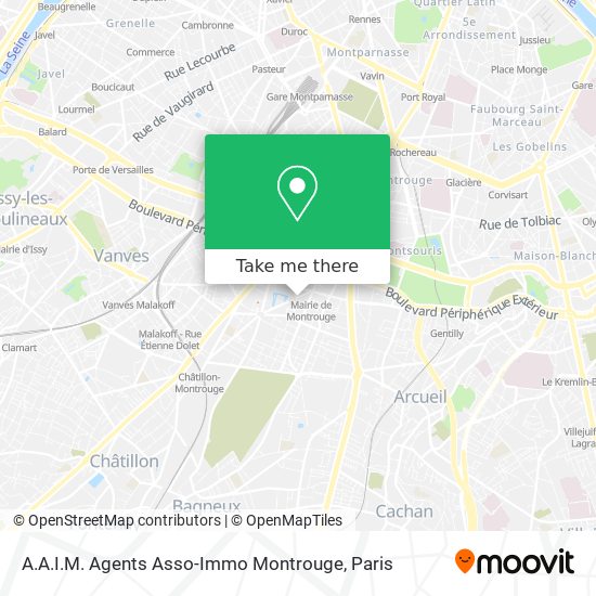 Mapa A.A.I.M. Agents Asso-Immo Montrouge