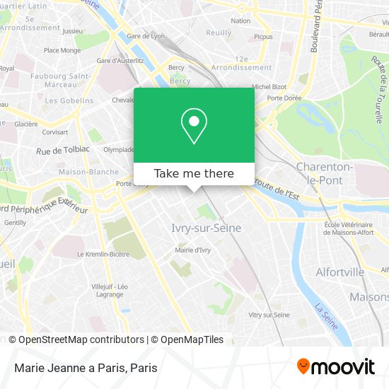 Mapa Marie Jeanne a Paris