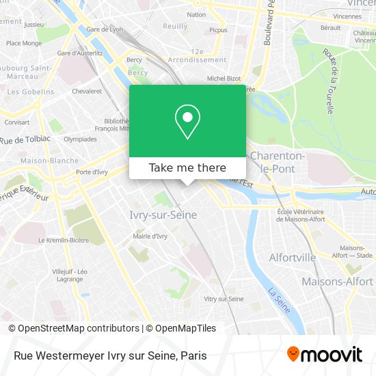 Rue Westermeyer Ivry sur Seine map