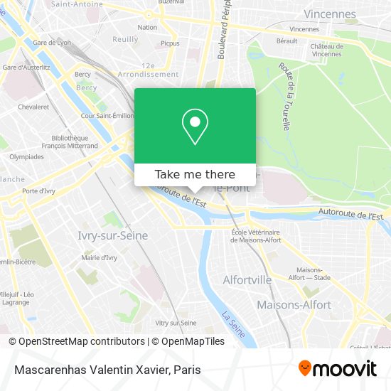 Mascarenhas Valentin Xavier map