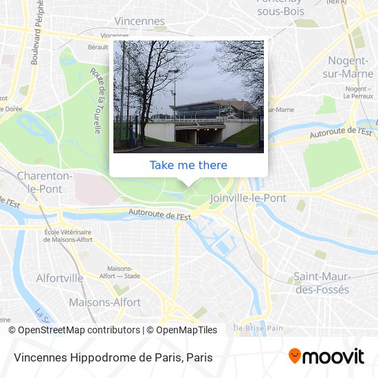 Mapa Vincennes Hippodrome de Paris