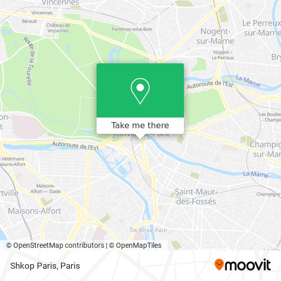 Mapa Shkop Paris