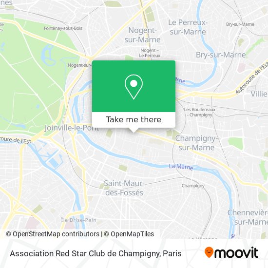 Mapa Association Red Star Club de Champigny