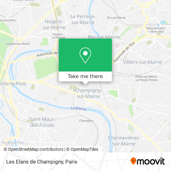 Les Elans de Champigny map